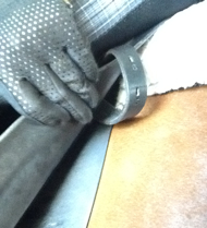 Tucked leather close
                              up